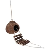 LALADEFIEE Terrarienzubehör Entzückende Terrariendekoration, Holz, braun, sichere Wiederverwendbare Shell Shaped Höhle für Hermit Crab und Reptile Box