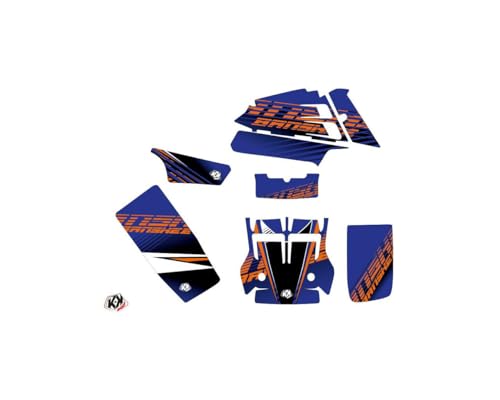 Kit deco quad Yamaha Banshee en color naranja Flow para rutas 2