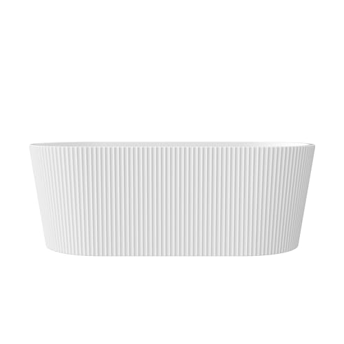Image of Swiss Madison SM-FB592 Lafayette 67 inch Free Standing Acrylic Soaking Tub with Center Drain and Overflow - White