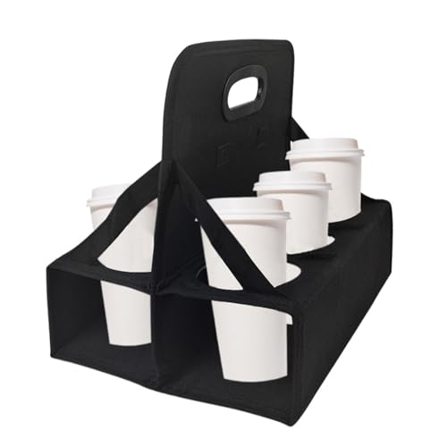 Porte-gobelet réutilisable - Porte-gobelet portable, panier à boissons et porte-bière | Sac de livraison portable avec poignée, sac de voyage isotherme pliable avec poignée pour la livraison