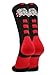 MadSportsStuff Bulldogs Logo Athletic Crew Socks (Black/Scarlet, Large)