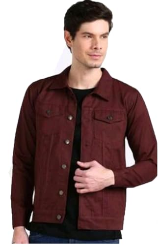 Image of Men Long Sleeve Button Down Slim Fit Wear Denim Jacket.