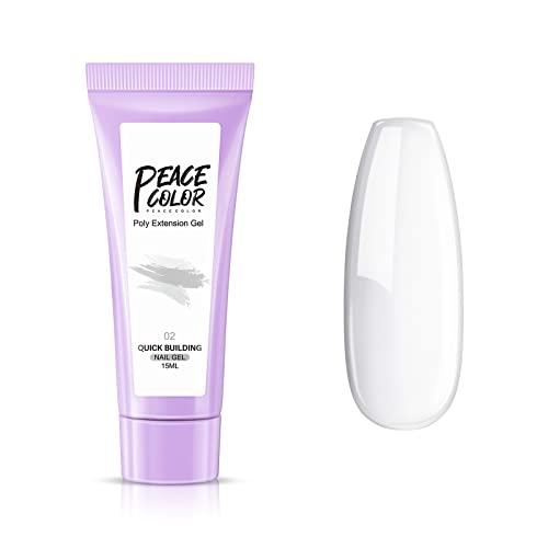 PEACECOLOR Poly UV Gel Tube Ongle Gel Construction UV Extension Ongle Gel Poly Nail Gel 15ML Cover