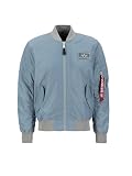 Alpha Industries Chaqueta bomber MA-1 TTC para hombre Greyblue