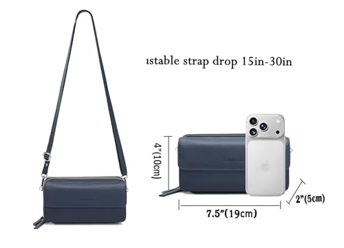 Image of Lanyani RFID Crossbody Wallet Wristlet Purse with Phone Pocket For Women Vegan Leather