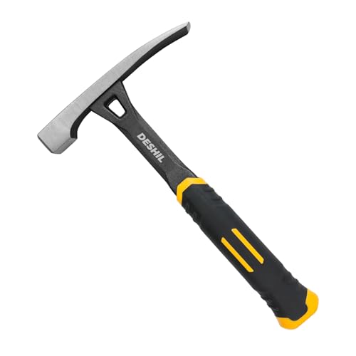 Mason's Hammer - 22 oz Masonry Tool with Forged Steel Construction & Shock Reduction Grip