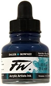Daler Rowney FW Artists Acrylic Ink 29.5 ML Pot - Marine Blue
