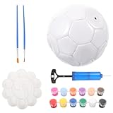 Fútbol para manualidades: esta manualidad de fútbol en blanco está diseñada con una forma de balón de fútbol realista, perfecta para bricolaje, colorear y pintar, balón de bricolaje en blanco