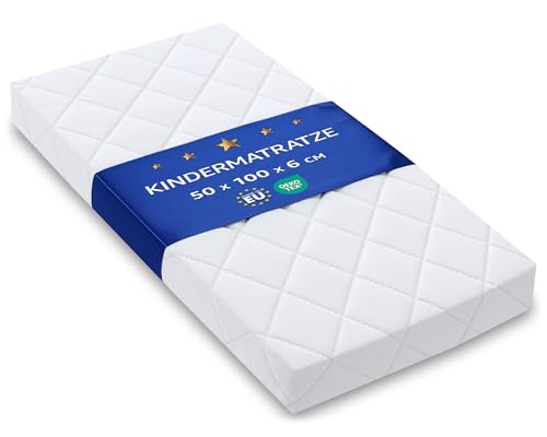 Stubenwagen Baby Matratzen Kinderwagen 50x100 cm - Matratze Beistellbett Babywiege Kindermatratze Oval Reisebett Nässeschutz Moseskorb Matraze 50 x 100 Kinderwagenmatratze Oeko-Tex