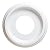 OhLectric Ceiling Medallion - Smooth Molded Plastic Medallion for Fans, Lights and Chandeliers - Decorative Ceiling Decors with Ridged Edge - 9 ¾ Inches - OL-39209