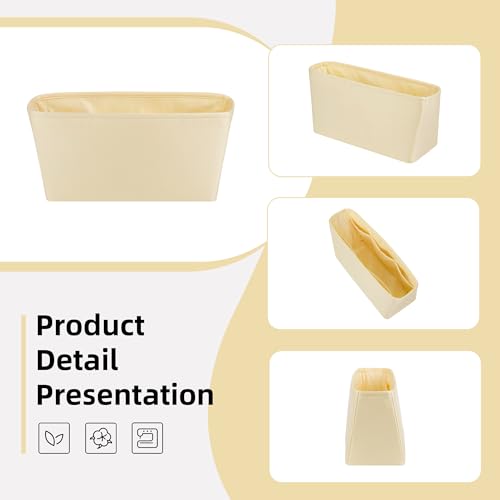 Image of DGAZ Purse Organizer Insert Fits Neverfullbag Mini /PM /MM /GM,Silk Bag Organizer,Luxury Handbag & Tote Shaper(Jaune poussin,GM)