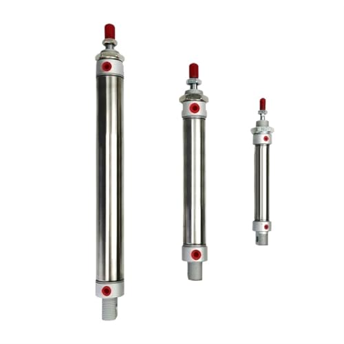 Cilindro de aire mini MA16 de doble efecto, acero inoxidable resistente 2