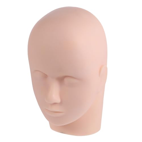 HONMEET Cabeza de Maniquí de Silicona Modelo Realista para Entrenamiento Fácil y Uso Profesional para Practicar Extensiones de Pestañas y Maquillaje