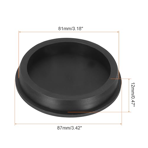 Image of uxcell High Temp Silicone Plug Mount Dia 81mm /3.18 inch T Shaped Rubber Stopper Hole Plugs for Powder Coating Plating Waterproof Plugs Sealing Plugs Black Pack of 1(OD 87mm)