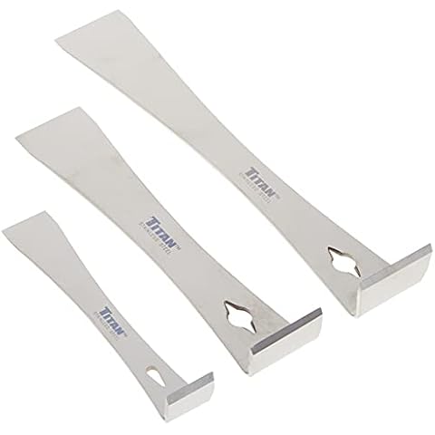 Titan 17007 3-Piece Stainless Steel Pry Bar Scraper Set,Silver Cover