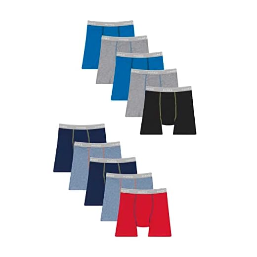 Hanes® Boys' Tagless® Boxer Briefs, 10-Pack Value Pack