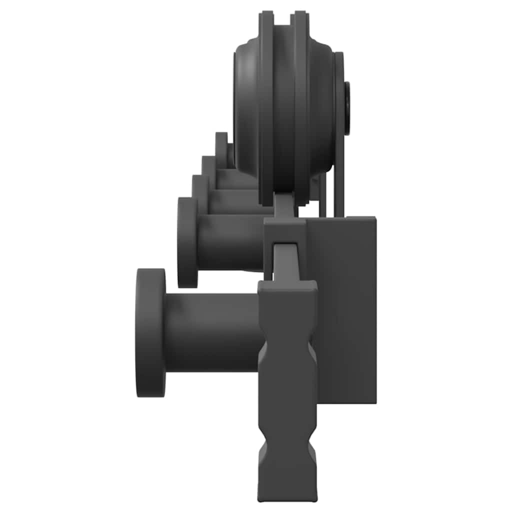 Refined Kit de herrajes para puertas correderas acero negro 152,5 cm