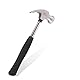 Mini-Klauenhammer, Stahl, ergonomischer Gummigriff, Schwarz und Silber, 160 mm