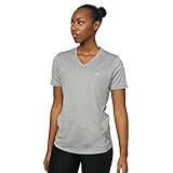 Women Workout T-Shirt, Breathable Fitness Top (Grau Mélange, XL)