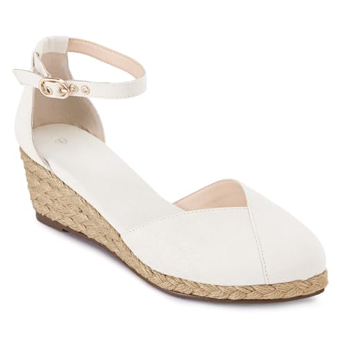 Juliet Holy Womens Espadrilles Sandals Closed Toe Platform Ankle Strap
