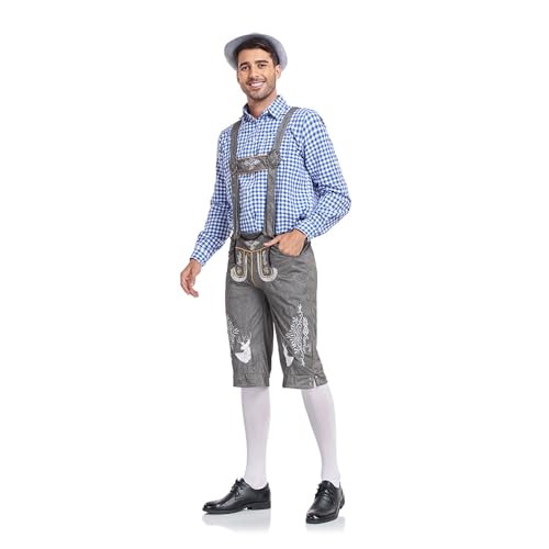 Costume Allemand Bavarois Oktoberfest pour Homme avec Lederhosen Noir
