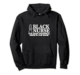 infermiera nera black history month blm melanina nursing rn lpn felpa con cappuccio