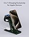 HATALKIN 3 in 1 Wireless Charging Station Compatible for Apple Products Multiple Devices Charger for Apple Watch Ultra 11 10 9 8 7 SE AirPods Pro iPhone 17 16 15 14 13 Pro Max/X/XS Fast Charger Stand