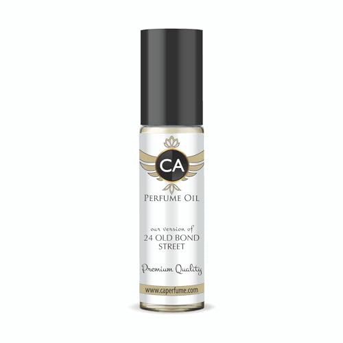 CA Perfume Impression of 24 Old Bond Street Unisex Fragrance Oil Woody Aromatic Scent Long Lasting Perfumes for Women &amp; Men Travel Size TSA Ready Mini Parfum Body Oil Roll-on 0.33 Fl Oz 10ml