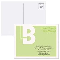 Algopix Similar Product 10 - Green Metro New Address Postcards  Set