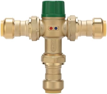 Watflow 3/4 Inch Brass Thermostatic Mixing Valve with Union Conne...