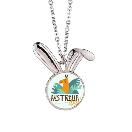 Collier lapin girafe opéra de Sydney Australie bijou pendentif original