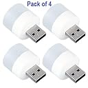 Mini Bulb 1 W USB LED (Pack of 4) Eye Protection Portable Lamp for Reading, Working on PC, Laptop, Power Bank, Bedroom | Light Color - White | gallery image