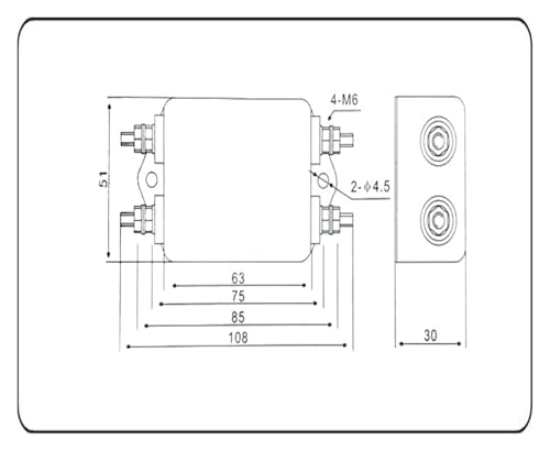Filtro de ruido AN-10A4HB componente de frecuencia 10A 250V monofásico 2
