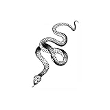 3 Sheets Yeahgoshopping Realistic Big Size Black Snake Waterproof Temporary Tattoo Stickers For Women Men Body Art Waist Decals Fake Tattoo