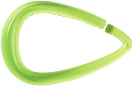 Spirella Drop Clear Green Shower Curtain Rings 12 Piece Set Kitchen