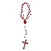 HELYZQ Plastic Rosary Beads Luminous Necklace Catholicism Prayer Religious Jewelry, White