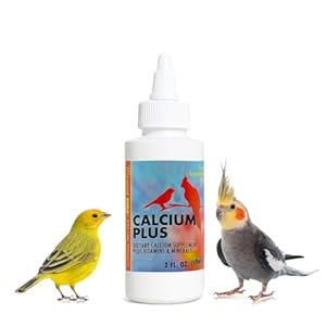Morning Bird Calcium Plus Liquid Supplement for Birds – Liquid Calcium Formula with Magnesium and Vitamin D3 Calcium Supplement for All Birds – 2 Fl Oz