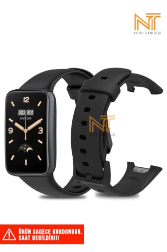 Xiaomi Mi Band 7 Pro ile Uyumlu Soft Design Klasik Silikon Kordon, Siyah