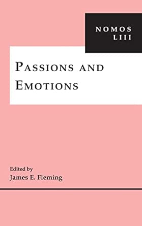 Passions and Emotions: NOMOS LIII: 16 book cover