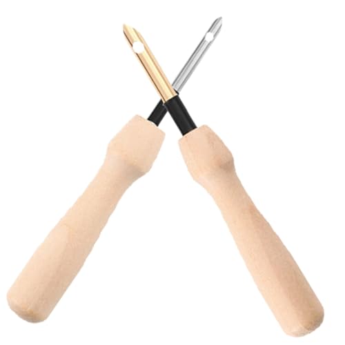 VILLCASE Embroidery Tool for Beginner Wooden Handle Punch Needle Needle Punch Tool for Adults Embroidery