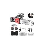 Electric Chainsaw, 12' Cordless Chain Saw 15m/s Chain Speed w 2 Rechargeable...