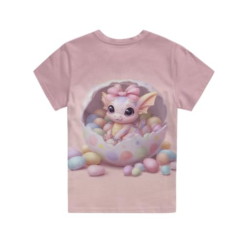 Image of Kids Graphic T-Shirt Boys Girls Novelty Tees Top Short Sleeve Shirts Summer Blouses 3-16
