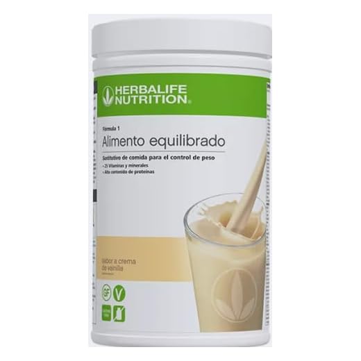 HerbalifeNutrition Formula 1 Crema de Vainilla - Batido Proteinas - Batidos Sustitutivos de Comida para Adelgazar - Alimento Equilibrado Apto para Veganos 550g (550g, Crema de Vainilla)