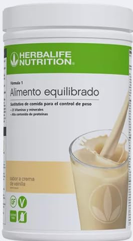 HerbalifeNutrition Formula 1 Crema de Vainilla - Batido Proteinas - Batidos Sustitutivos de Comida para Adelgazar - Alimento Equilibrado Apto para Veganos 550g (550g, Crema de Vainilla)
