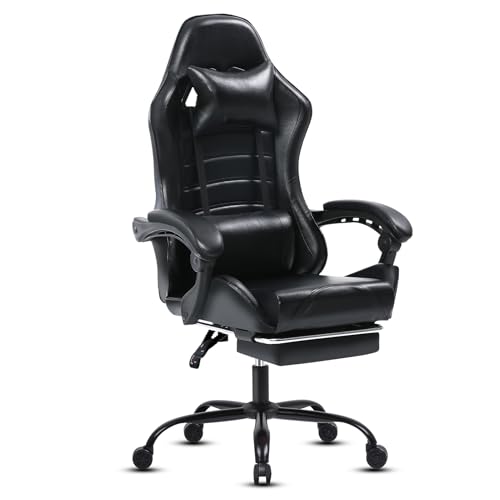 Sillas Gaming Reposapies Negro Marca Fruyyzl