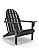 Folding Adirondack Chair - Durable HDPE Poly Lumber All-Weather Resistant, Foldable Oversized Balcony Porch Patio Outdoor Chair for Lawn, Backyard, Deck, Garden, Camping - Easy Installation, Black