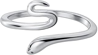 Cute Small Snake Adjustable 925 Sterling Silver Finger Rings For Women Simple Jewelry Practical treatment