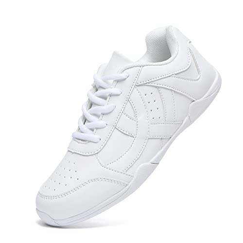 Danzcue Womens Girls Cheer Shoes White, Cheerleading Athletic Shoes, 7M #TOP13