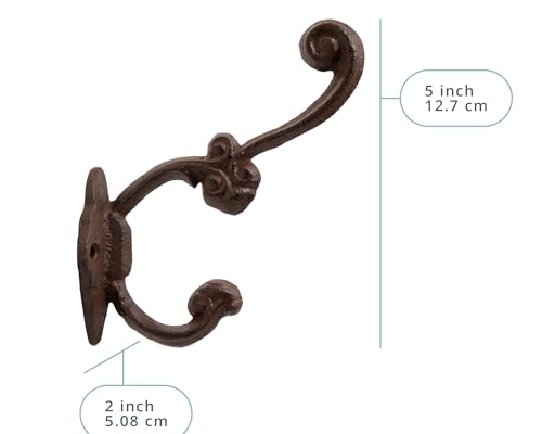 Comfify CA-0618-05-BR Decorative Rustic Wall Hooks – Shabby Chic Set Of 4 Wall Mounted Hooks For Coats thumb #7