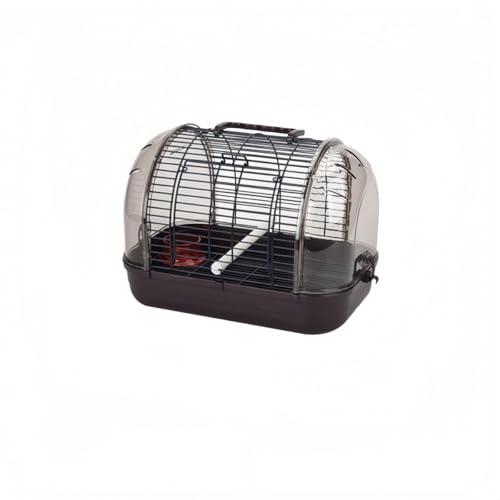 GEGEBOMTXO 鳥カゴ 鳥かご バードケージ お散歩ケージ お出かけ バードキャリア 複数飼い 止まり木 おもちゃ 室内 飼育 ハンドル付き 省スペース お手入れかんたん 持ち運び 小動物用 屋外 屋内 (S,コーヒー色)